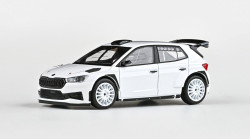 ŠKODA FABIA IV RS Rally2 - ABREX - 1:43 - bílá (asfaltová kola - typ A)