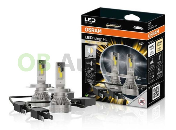 LED žárovka H4 ALLSEASON 12V (přepínatelná barva 6.000 K/2.700 K) - Osram