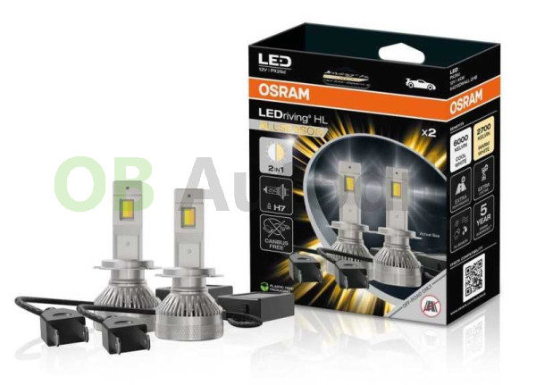 LED žárovka H7 ALLSEASON 12V (přepínatelná barva 6.000 K/2.700 K) - Osram