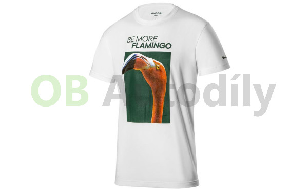 Unisex tričko ŠKODA Be More Flamingo original, S