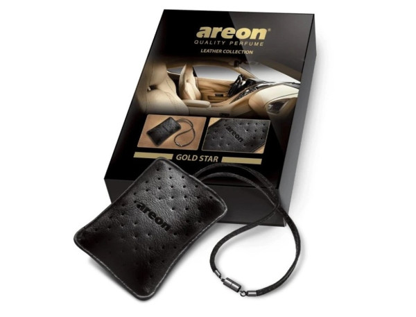 Vůně do auta AREON Leather Collection Gold Star 300 g