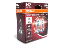 autožárovka Osram H7 12V 55W PX26d Night Breaker Laser (2 ks) + 150% více světla